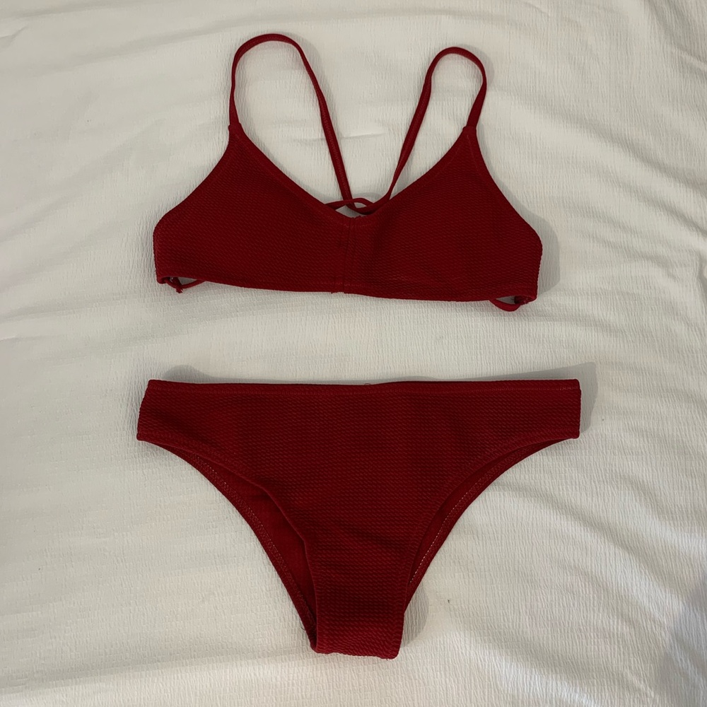 Dark Red Hollister Bikini